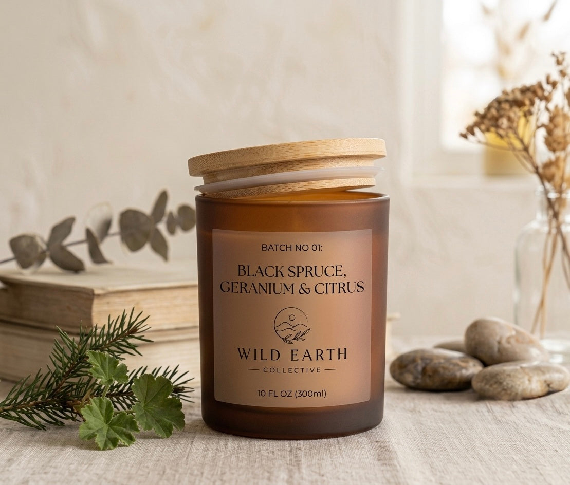 Batch No 01: Black Spruce, Geranium & Citrus 10 oz Candle
